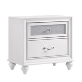 Coaster Barzini Eastern King Wingback Tufted Bed White Model 300843KE